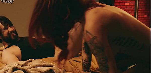  Sweet Tattoed Redhead Gets into a Hard Sex Action